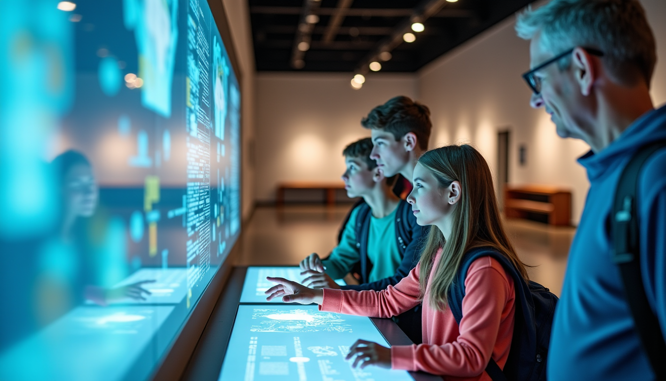 Rendre votre parcours immersif avec les écrans interactifs pour les musées et l'IA